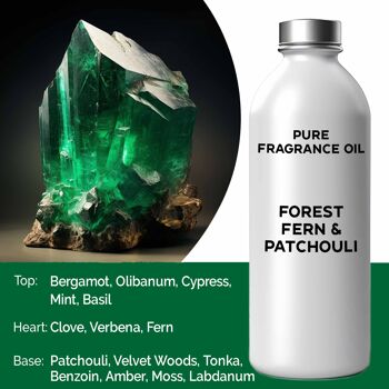 FOBP-236 - Huile parfumée pure de fougère forestière et de patchouli - 500 ml - Vendue en 1x unité/s par extérieur