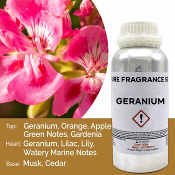 FOBP-46 - Huile parfumée pure de géranium - 500 ml - Vendue en 1x unité/s par extérieur