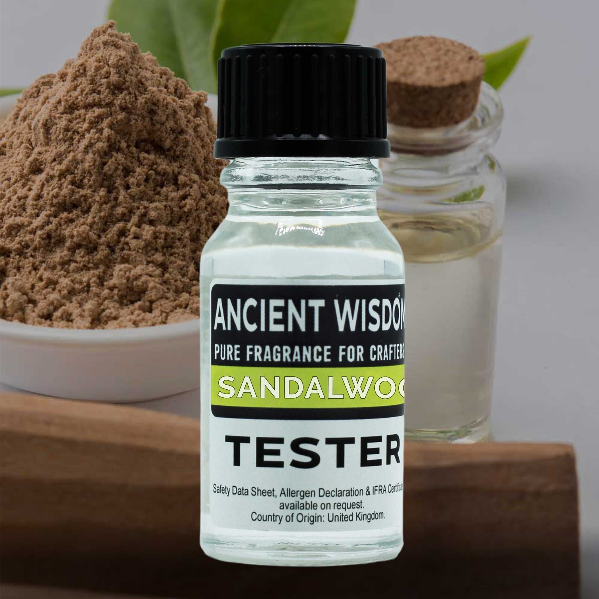 FOT-104 - Tester di fragranza da 10 ml - Legno di sandalo - Venduto in 1 unità/e per esterno