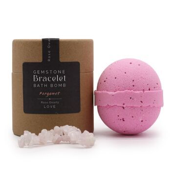 GBBB-03 - Bombe de bain avec bracelet en quartz rose - Vendu en 4x unité/s par extérieur 3