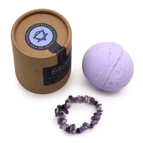 GBBB-04 - Amethyst Gem Bracelet Bath Bomb - Sold in 4x unit/s per outer