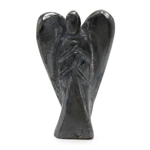 GemF-36 - Hand Carved Gemstone Angel - Hematite - Sold in 1x unit/s per outer