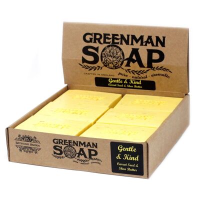 GMSoap-03 – Greenman-Seife 100 g – Sanft und freundlich – Verkauft in 12 Einheiten pro Außenhülle