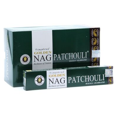 GoldNCi-07 - 15g Golden Nag - Incenso Patchouli - Venduto in 12x unità/s per esterno