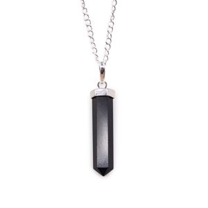 GPJ-05 - Pendentif Gemstone Classic Point - Agate noire - Vendu en 1x unité/s par extérieur