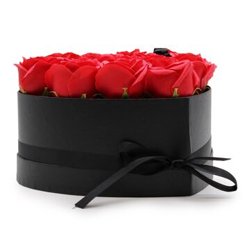 GSFB-02 - Bouquet Cadeau Fleur de Savon - 13 Roses Rouges - Coeur - Vendu en 1x unité/s par extérieur 3