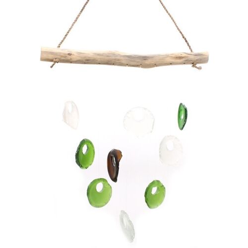 GWC-07 - Recycled Glass Wind Chime - Bottle Bottoms - Multi - Sold in 1x unit/s per outer