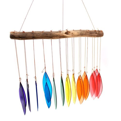 GWC-10 - Recycled Glass Wind Chime - Rainbow - Sold in 1x unit/s per outer