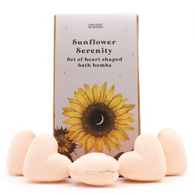 HBBS-04 - Set de regalo con forma de corazón para baño de serenidad de girasol - Se vende en 1 unidad por exterior