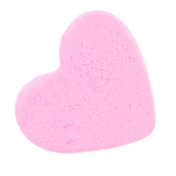 HeartB-02a - Bombe de bain Love Heart 70g - Bubblegum - Vendu en 16x unité/s par extérieur