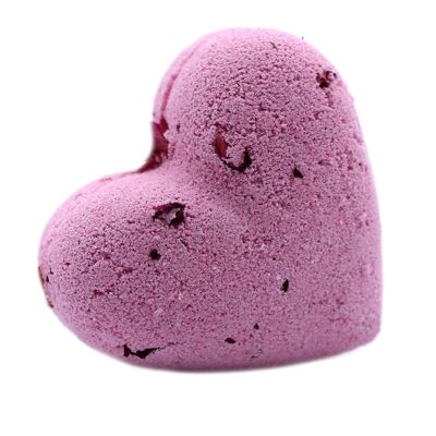 HeartB-01a - Love Heart Bath Bomb 70g - Ylang & Rose - Verkauft in 16x Einheit/en pro Hülle