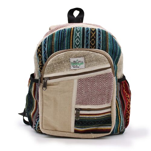 HempB-09 - Small Hemp Backpack - Zig Zag Zips Style - Sold in 1x unit/s per outer