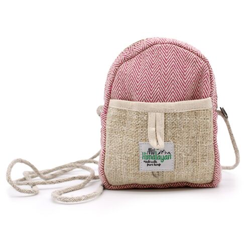 HempB-17 - Mobile Hemp Bag with String - Random Colour - Sold in 1x unit/s per outer