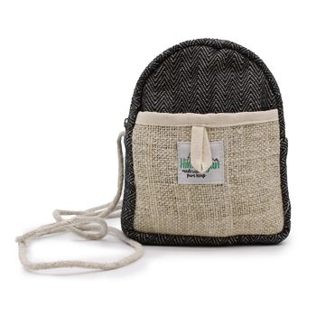 HempB-17 - Sac de chanvre mobile avec ficelle - Couleur aléatoire - Vendu en 1x unité/s par extérieur 3