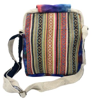 HempB-25 - Sac messager en chanvre Tie-Dye 2 Zip & Flop - Vendu en 1x unité/s par extérieur 2