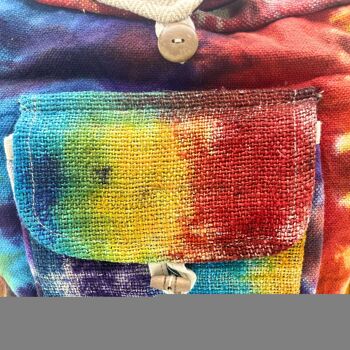 HempB-27 - Sac d'étude en chanvre Tie-Dye avec poche avant - Vendu en 1x unité/s par extérieur 2