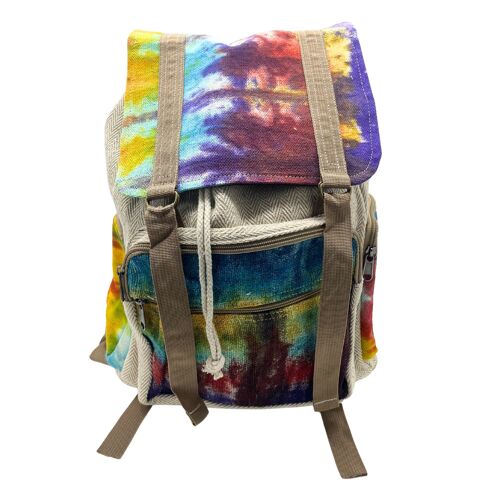 HempB-32 - Tie-Dye Hemp Large Square Backpack - Sold in 1x unit/s per outer