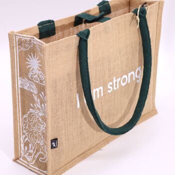 HHJB-01 - Big Bag en jute Hop Hare - I am Strong - Vendu en 5x unité/s par extérieur 3