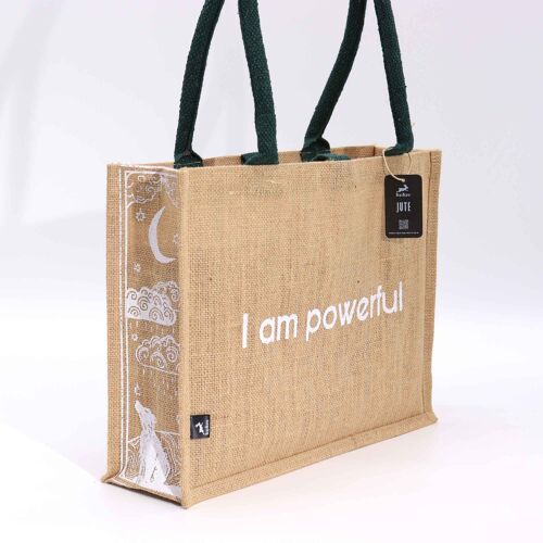 HHJB-05 - Hop Hare Jute Big Bag - I am Powerful - Sold in 5x unit/s per outer