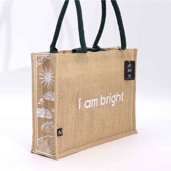 HHJB-04 - Hop Hare Jute Big Bag - I am Bright - Vendu en 5x unité/s par extérieur 1