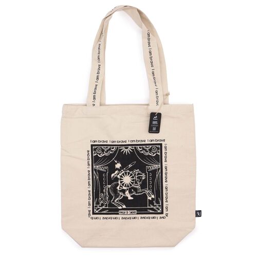 HHTB-02 - Hop Hare Tote Bag - I am Brave - 10oz Cotton Canvas - Sold in 1x unit/s per outer