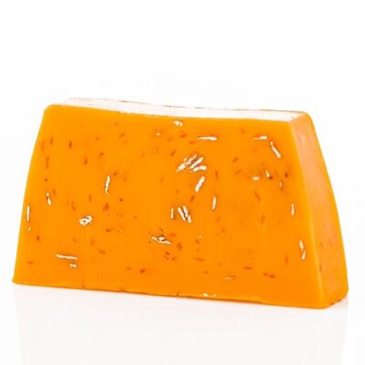 HSL-02 - Pan de Jabón Artesanal 1.25kg - Naranja Sonriente - Vendido a 1x unidad/es por exterior