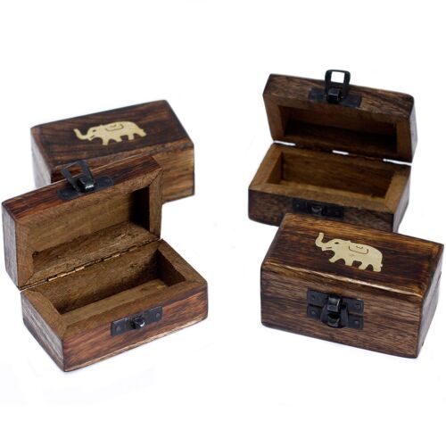 ibox-09m - Small pill boxes - mango wood - Sold in 10x unit/s per outer