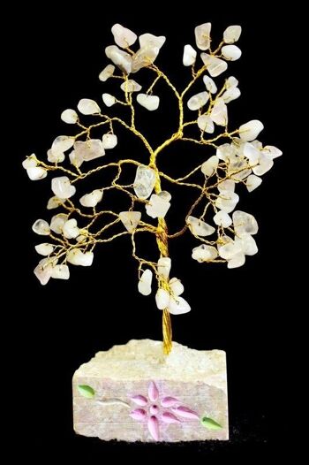 IGemT-05 - Arbre à pierres précieuses en quartz rose - 80 pierres - Vendu en 1x unité/s par extérieur 3