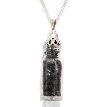 IGJ-19 - Collier de pierres précieuses en bouteille - Onyx noir - Vendu en 1x unité/s par extérieur 1