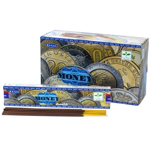 iSatya-02 - Satya  Incense 15gm - Money - Sold in 12x unit/s per outer