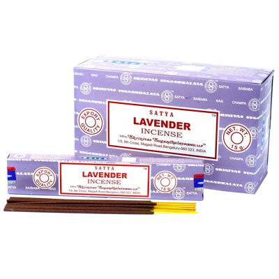 iSatya-13 – Satya Räucherstäbchen 15 g – Lavendel – Verkauft in 12x Einheit/s pro Hülle