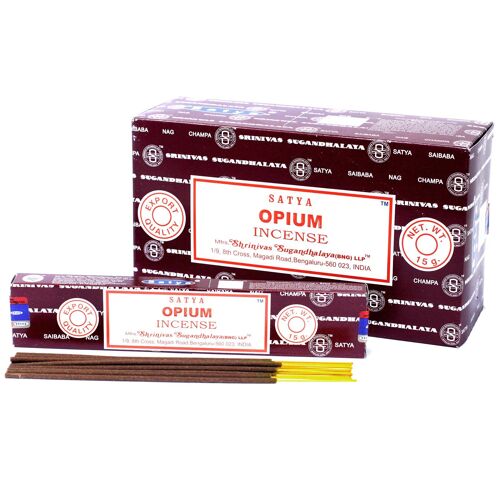 iSatya-15 - Satya Incense 15gm - Opium - Sold in 12x unit/s per outer
