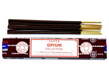 iSatya-15 - Encens Satya 15gm - Opium - Vendu en 12x unité/s par extérieur 2