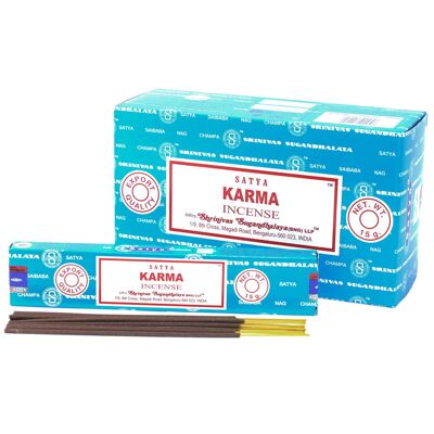 iSatya-19 - Satya Incense 15gm - Karma - Venduto in unità 12x per esterno