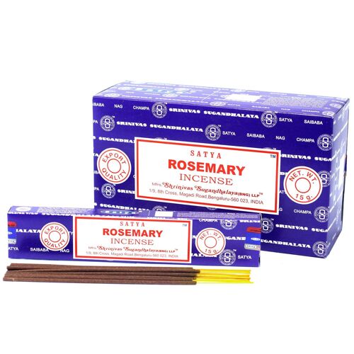 iSatya-30 - Satya Incense 15gm - Rosemary - Sold in 12x unit/s per outer