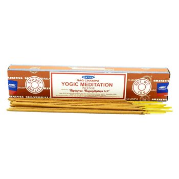 iSatya-38 - Bâtons d'encens Satya 15g - Méditation yogique - Vendu en 12x unité/s par extérieur 2