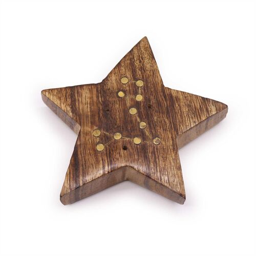 ISH-237M - Engraved and Brass Zodiac Sign Incense Burners - Star - Sold in 12x unit/s per outer