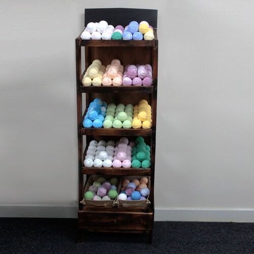 JBB-ST-B - Set of 192 Jumbo Bath Bombs & Shelf Display - Brownwash - Sold in 1x unit/s per outer