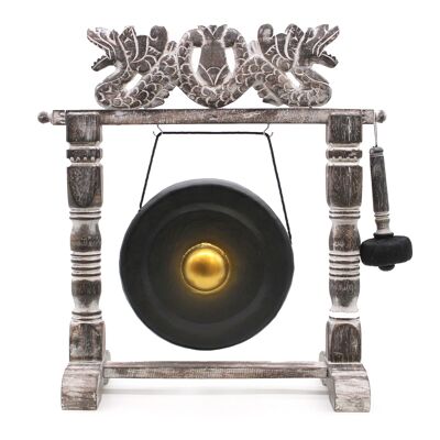 JCG-01 - Piccolo gong di guarigione in supporto - 25 cm - Nero - Venduto in 1x unità/i per esterno