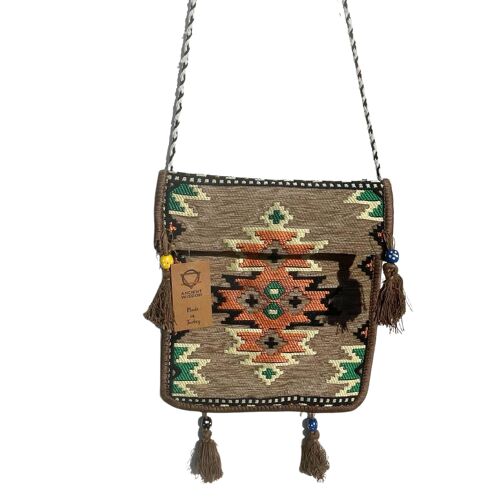 KMBAG-03 - Beige Kilim Messenger Festival Bag - Sold in 1x unit/s per outer