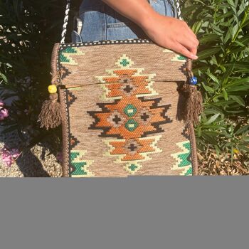 KMBAG-03 - Sac Beige Kilim Messenger Festival - Vendu en 1x unité/s par extérieur 2