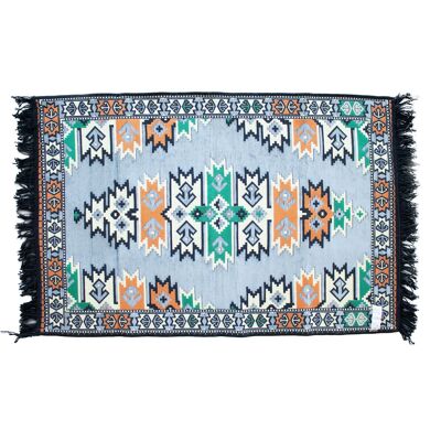 KRug-02 - Tappeto Kilim 125x80 cm - Carbone - Venduto in 1x unità per esterno