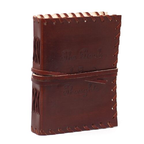 LBN-07 - Leather Book of Thoughts with Wrap Notebook (15x10cm) - Sold in 1x unit/s per outer