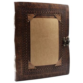 LBN-21 - Immense livre de visiteur personnalisable en cuir 25x32.5 cm (200 pages) - Vendu en 1x unité/s par extérieur 1