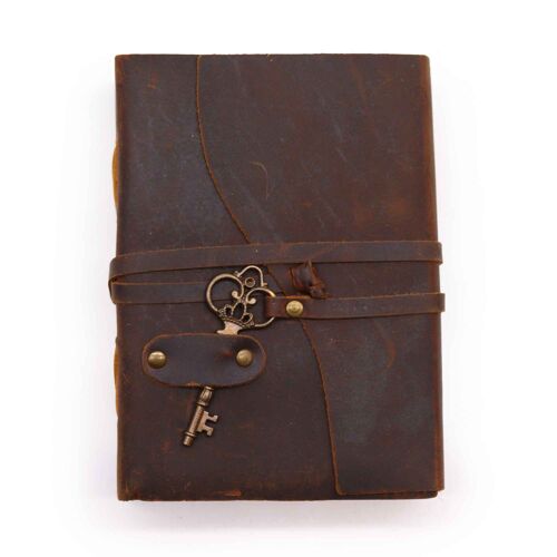 LBN-29 - Oiled Leather & Key - 200 pages Deckle-edged - 13x18cm - Sold in 1x unit/s per outer