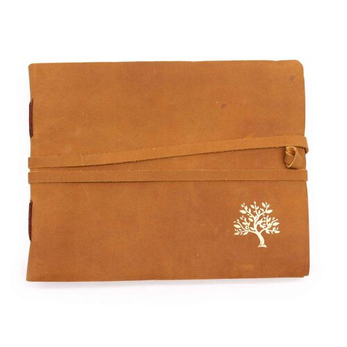 LBN-34 - Leather Sketchbook Golden Tree - 144 pages -  18x23cm - Sold in 1x unit/s per outer