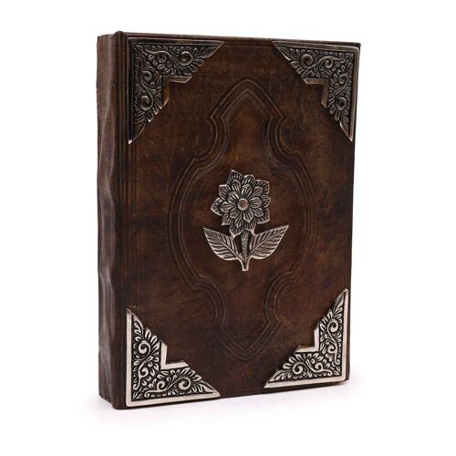 LBN-36 - Hefty Brown Tan Book - Zinc Rose Decor - 200 Deckle Edges Pages - 26x18cm - Sold in 1x unit/s per outer