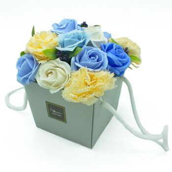 LSF-05 - Bouquet de fleurs de savon - Mariage bleu - Vendu en 1x unité/s par extérieur 1
