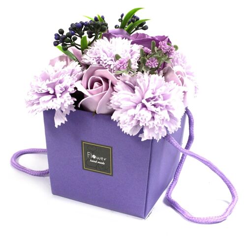 LSF-03S - Soap Flower Bouquet - Lavender Rose & Carnation - SPECIAL - Sold in 6x unit/s per outer