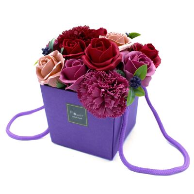 LSF-06 - Bouquet di fiori di sapone - Giardino di fiori viola - Venduto in 1x unità per esterno